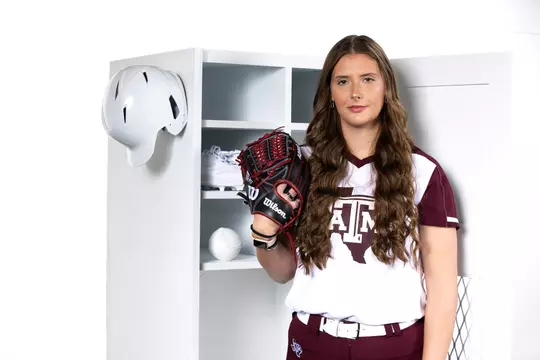COLLEGE STATION, TX - January 09, 2024 - Emiley Kennedy #11 of the Texas A&M Aggies during Texas A&M Aggies Softball photo day in College Station, TX. Photo By Evan Pilat/Texas A&M Athletics