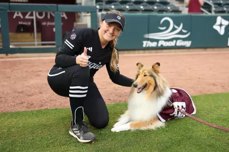 COLLEGE STATION, TX - February 27, 2024 - Paige Lott #12 of the Texas A&M Aggies during the game between the Sam Houston Bearkats and the Texas A&M Aggies at Davis Diamond in College Station, TX. Photo By Evan Pilat/Texas A&M Athletics