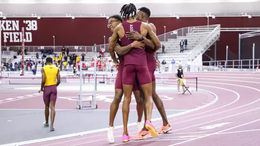 Relay win celebration
