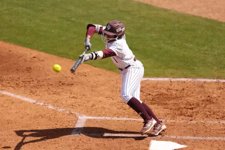 COLLEGE STATION, TX - March 10, 2024 - Kennedy Powell #1 of the Texas A&M Aggies during the game between the South Carolina Gamecocks and the Texas A&M Aggies at Davis Diamond in College Station, TX. Photo By Evan Pilat/Texas A&M Athletics
