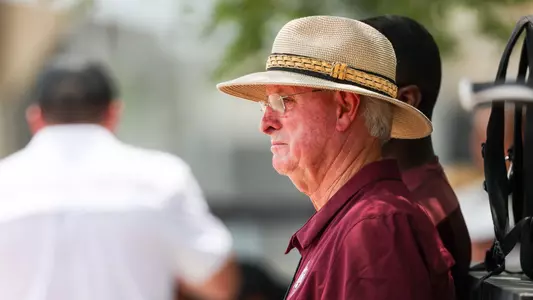 BATON ROUGE, LA - May 12, 2023 - Head Coach Pat Henry of the Texas A&M Aggies during day 2 of the SEC Outdoor Track and Field Championships at Bernie Moore Track Stadium in Baton Rouge, Louisiana. Photo By Aiden Shertzer/Texas A&M Athletics