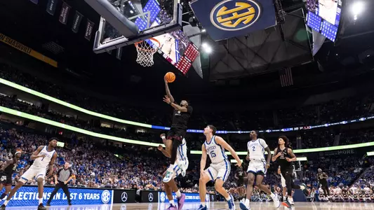 NASHVILLE, TN - March 15, 2024 - Guard Wade Taylor #4 of the Texas A&M Aggies during the MenÕs SEC Basketball Tournament game between the Kentucky Wildcats and the Texas A&M Aggies at Bridgestone Arena in Nashville, TN. TX. Photo By Craig Bisacre/Texas A&M Athletics