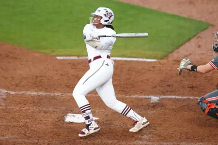 COLLEGE STATION, TX - March 22, 2024 - Kylei Griffin #35 of the Texas A&M Aggies during the game between the Auburn Tigers and the Texas A&M Aggies at Davis Diamond in College Station, TX. Photo By Evan Pilat/Texas A&M Athletics