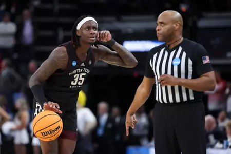 MEMPHIS, TN - March 22, 2024 - Guard Manny Obaseki #35 of the Texas A&M Aggies during the First Round of the MenÕs NCAA Tournament game between the Nebraska Cornhuskers and the Texas A&M Aggies at FedEx Forum in Memphis, TN. TX. Photo By Craig Bisacre/Texas A&M Athletics