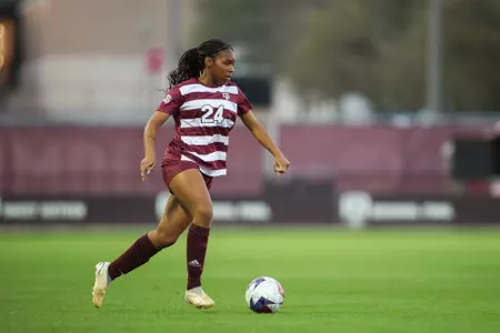 COLLEGE STATION, TX - March 03, 2024 - Forward Taylor Jernigan #24 of the Texas A&M Aggies during the game between the Houston Cougars and the Texas A&M Aggies at Ellis Field in College Station, TX. Photo By Julianne Shivers/Texas A&M Athletics
