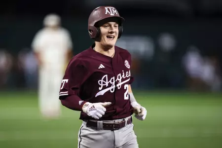 AUSTIN, TX - March 05, 2024 - Catcher Jackson Appel #20 of the Texas A&M Aggies during the game between the Texas Longhorns and the Texas A&M Aggies at UFCU Disch-Falk Field in Austin, TX. Photo By Rachel Mahan