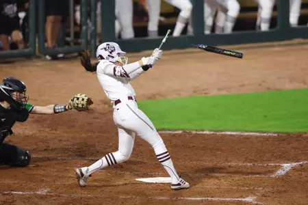 COLLEGE STATION, TX - March 06, 2024 - Kramer Eschete #91 of the Texas A&M Aggies during the game between the North Texas Mean Green and the Texas A&M Aggies at Davis Diamond in College Station, TX. Photo By Evan Pilat/Texas A&M Athletics