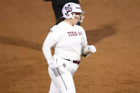 COLLEGE STATION, TX - March 06, 2024 - Aiyana Coleman #17 of the Texas A&M Aggies during the game between the North Texas Mean Green and the Texas A&M Aggies at Davis Diamond in College Station, TX. Photo By Evan Pilat/Texas A&M Athletics