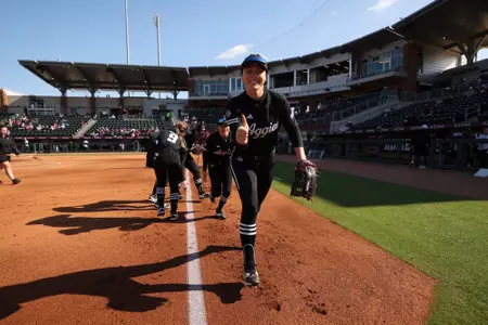 COLLEGE STATION, TX - March 09, 2024 - Allie Enright #33 of the Texas A&M Aggies during the game between the South Carolina Gamecocks and the Texas A&M Aggies at Davis Diamond in College Station, TX. Photo By Evan Pilat/Texas A&M Athletics