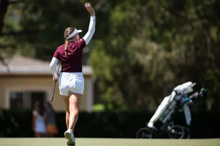BELLAIR, FL - April 14, 2024 - Adela Cernousek of the Texas A&M Aggies during the SEC Championship Stroke Play game at Pelican Golf Club in Bellair, FL. Photo By Ethan Mito/Texas A&M Athletics
