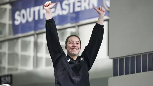 AUBURN, AL - February 22, 2024 - Joslyn Oakley of the Texas A&M Aggies during the SEC Swimming and Diving Championships game at James e. Martin Aquatics Center in Auburn, AL. Photo By Ethan Mito/Texas A&M Athletics