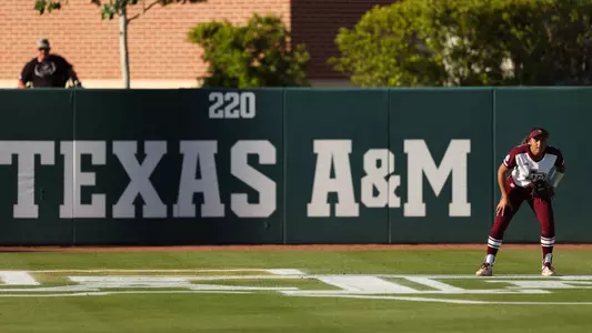 COLLEGE STATION, TX - April 05, 2024 - Jaz Hill #77 of the Texas A&M Aggies during the game between the Kentucky Wildcats and the Texas A&M Aggies at Davis Diamond in College Station, TX. Photo By Evan Pilat/Texas A&M Athletics