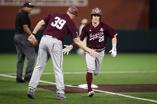 AUSTIN, TX - March 05, 2024 - Catcher Jackson Appel #20 of the Texas A&M Aggies during the game between the Texas Longhorns and the Texas A&M Aggies at UFCU Disch-Falk Field in Austin, TX. Photo By Rachel Mahan