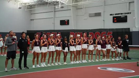 Team during anthem SEC Tournament Final