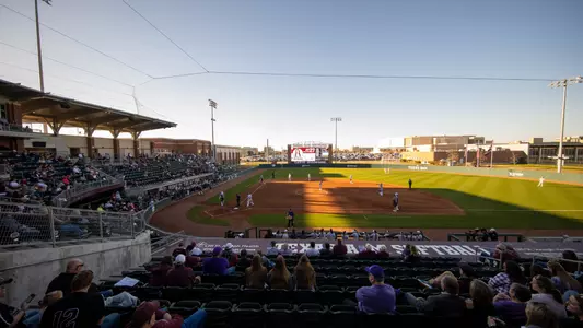 COLLEGE STATION, TX - February 09, 2023 - wide shot during the Softball game between the Tarleton State Texans and the Texas A&M Aggies at Davis Diamond in College Station, TX. Photo By Craig Bisacre/Texas A&M Athletics