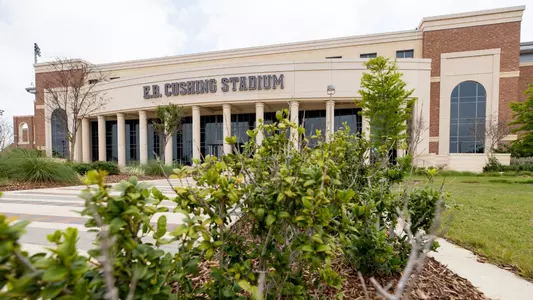 BATON ROUGE, LA - May 08, 2023 - Wide shot of E.B. Cushing Stadium during day 1 of the SEC Outdoor Track and Field Championships at Bernie Moore Track Stadium in Baton Rouge, Louisiana. Photo By Aiden Shertzer/Texas A&M Athletics
