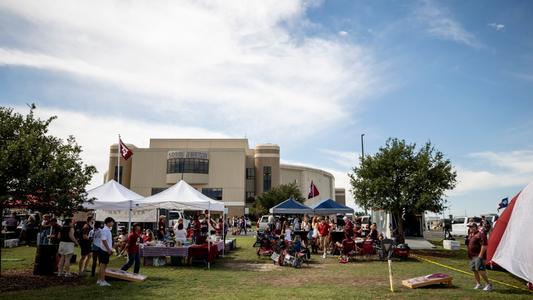 COLLEGE STATION, TX - October 07, 2023 - Tailgating during the game between the Alabama Crimson Tide and the Texas A&M Aggies at Kyle Field in College Station, TX. Photo By Rachel Mahan/Texas A&M Athletics
