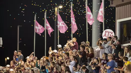 COLLEGE STATION, TX - October 08, 2023 - Fans during the game between the Alabama Crimson Tide and the Texas A&M Aggies at Ellis Field in College Station, TX. Photo By Brendall O'Banon/Texas A&M Athletics