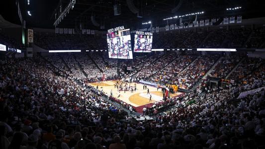 COLLEGE STATION, TX - February 10, 2024 - Wide shot during the game between the Tennessee Volunteers and the Texas A&M Aggies at Reed Arena in College Station, TX. Photo By Wesley Bowers/Texas A&M Athletics