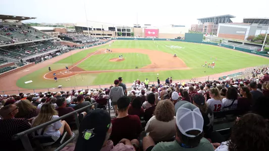 COLLEGE STATION, TX - March 30, 2024 - fan during the game between the Auburn Tigers and the Texas A&M Aggies at Blue Bell Park in College Station, TX. Photo By Julianne Shivers/Texas A&M Athletics