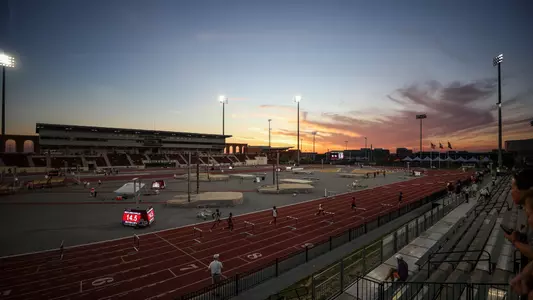 COLLEGE STATION, TX - April 05, 2024 - Arveyon Davis of the Texas A&M Aggies during the 44 Farms Team Invitational at E.B. Cushing Stadium in College Station, TX. Photo By Jonathan Taffet/Texas A&M Athletics