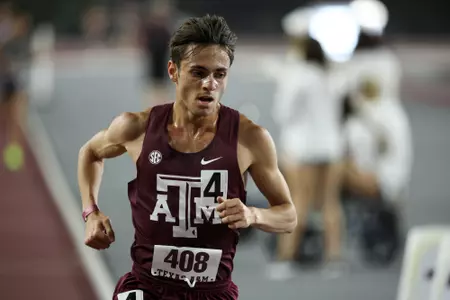 COLLEGE STATION, TX - April 05, 2024 - during the Texas A&M Track and Field 44 Farms Team Invitational at EB Cushing Stadium in College Station, TX. Photo By Jonathan Taffet/Texas A&M Athletics