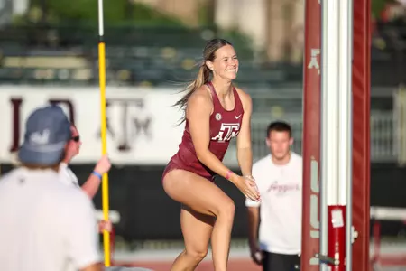 COLLEGE STATION, TX - April 05, 2024 - during the Texas A&M Track and Field 44 Farms Team Invitational at EB Cushing Stadium in College Station, TX. Photo By Jonathan Taffet/Texas A&M Athletics
