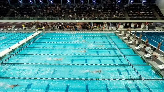 COLLEGE STATION, TX - October 15, 2021 - during the game between the Texas Longhorns and the Texas A&M Aggies at Rec Center Natatorium in College Station, TX. Photo By Bailey Orr/Texas A&M Athletics