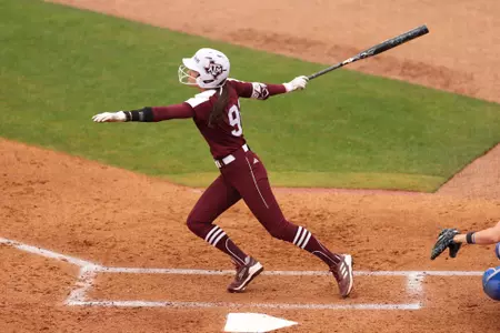 COLLEGE STATION, TX - April 06, 2024 - Kramer Eschete #91 of the Texas A&M Aggies during the game between the Kentucky Wildcats and the Texas A&M Aggies at Davis Diamond in College Station, TX. Photo By Evan Pilat/Texas A&M Athletics