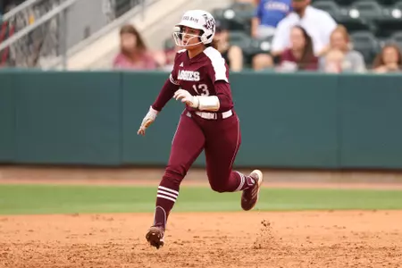 COLLEGE STATION, TX - April 06, 2024 - Amari Harper #13 of the Texas A&M Aggies during the game between the Kentucky Wildcats and the Texas A&M Aggies at Davis Diamond in College Station, TX. Photo By Evan Pilat/Texas A&M Athletics