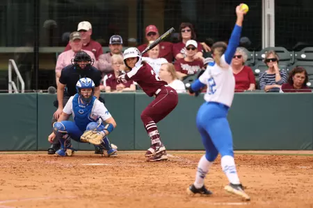 COLLEGE STATION, TX - April 06, 2024 - Rylen Wiggins #2 of the Texas A&M Aggies during the game between the Kentucky Wildcats and the Texas A&M Aggies at Davis Diamond in College Station, TX. Photo By Evan Pilat/Texas A&M Athletics