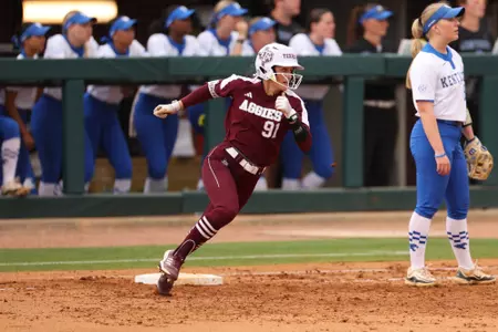 COLLEGE STATION, TX - April 06, 2024 - Kramer Eschete #91 of the Texas A&M Aggies during the game between the Kentucky Wildcats and the Texas A&M Aggies at Davis Diamond in College Station, TX. Photo By Evan Pilat/Texas A&M Athletics