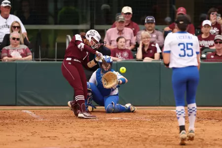 COLLEGE STATION, TX - April 06, 2024 - Amari Harper #13 of the Texas A&M Aggies during the game between the Kentucky Wildcats and the Texas A&M Aggies at Davis Diamond in College Station, TX. Photo By Evan Pilat/Texas A&M Athletics