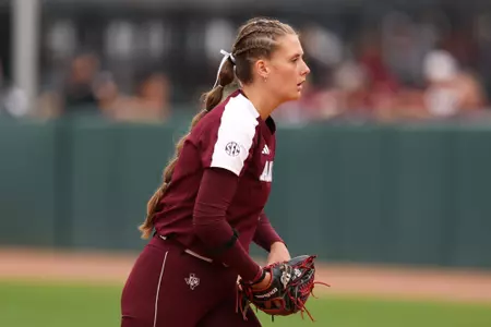 COLLEGE STATION, TX - April 06, 2024 - Emiley Kennedy #11 of the Texas A&M Aggies during the game between the Kentucky Wildcats and the Texas A&M Aggies at Davis Diamond in College Station, TX. Photo By Evan Pilat/Texas A&M Athletics