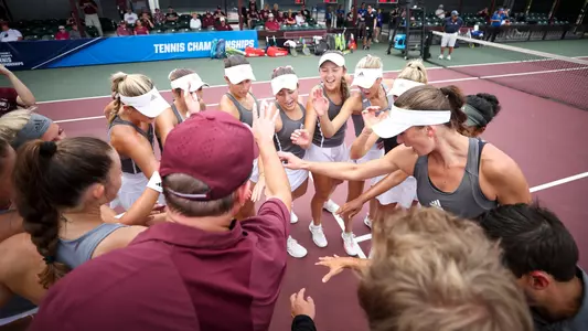 COLLEGE STATION, TX - May 04, 2024 - during the Women's Tennis NCAA Championship 1st Round game between the Texas A&M Corpus Christi Islanders and the Texas A&M Aggies at Mitchell Tennis Center in College Station, TX. Photo By Craig Bisacre/Texas A&M Athletics