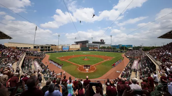 Olsen Field at Blue Bell Park Anthem Helicopter Flyover