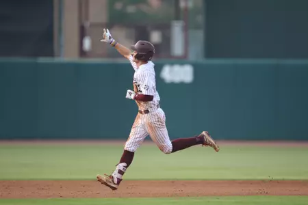 COLLEGE STATION, TX - May 07, 2024 - Outfielder Caden Sorrell #13 of the Texas A&M Aggies during the game between the Rice Owls and the Texas A&M Aggies at Blue Bell Park in College Station, TX. Photo By Ishika Samant/Texas A&M Athletics