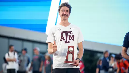 EUGENE, OR - June 07, 2024 - Sam Whitmarsh of the Texas A&M Aggies during day 3 of the NCAA Outdoor Track and Field Championships at Hayward Field in Eugene, Oregon. Photo By Aiden Shertzer/Texas A&M Athletics