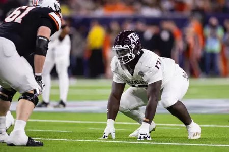 HOUSTON, TX - December 27, 2023 - Defensive lineman DJ Hicks #13 of the Texas A&M Aggies during the Texas Bowl Game between the Oklahoma State Cowboys and the Texas A&M Aggies at NRG Stadium in Houston, TX. Photo By Craig Bisacre/Texas A&M Athletics