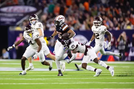 HOUSTON, TX - December 27, 2023 -  Defensive back Dalton Brooks #25 of the Texas A&M Aggies during the Texas Bowl Game between the Oklahoma State Cowboys and the Texas A&M Aggies at NRG Stadium in Houston, TX. Photo By Craig Bisacre/Texas A&M Athletics