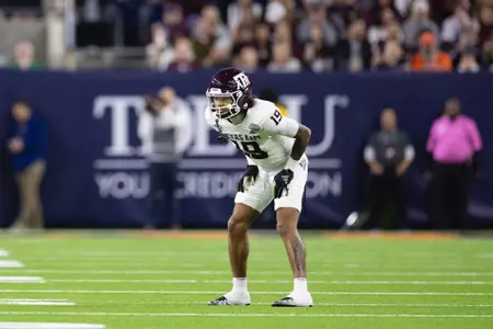 HOUSTON, TX - December 27, 2023 - Defensive back Bravion Rogers #19 of the Texas A&M Aggies during the Texas Bowl Game game between the Oklahoma St. Cowboys and the Texas A&M Aggies at NRG Stadium in Houston, Texas. Photo By Evan Pilat