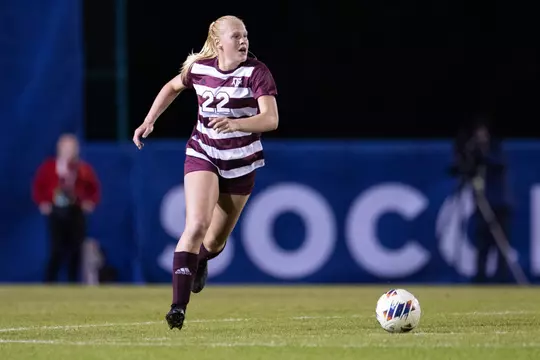 Margo Matula patrols the back line against Georgia