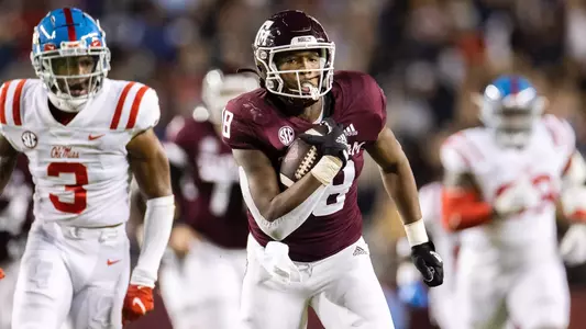 COLLEGE STATION, TX - October 29, 2022 - Tight end Donovan Green #18 of the Texas A&M Aggies during the game between the Ole Miss Rebels and the Texas A&M Aggies at Kyle Field in College Station, TX. Photo By Hayden Carroll/Texas A&M Athletics