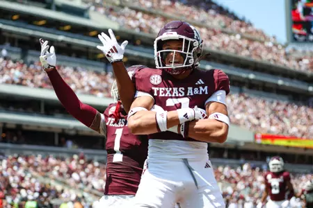 COLLEGE STATION, TX - September 07, 2024 - Defensive back Marcus Ratcliffe #3 of the Texas A&M Aggies during the game between the McNeese St. Cowboys and the Texas A&M Aggies at Kyle Field in College Station, TX. Photo By Julianne Shivers/Texas A&M Athletics