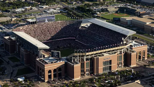 Kyle Field from the air during Notre Dame game