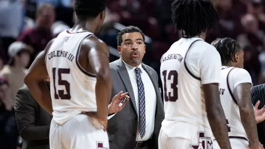 COLLEGE STATION, TX - January 23, 2024 - Director of Basketball Operations Vince Walden of the Texas A&M Aggies during the game between the Missouri Tigers and the Texas A&M Aggies at Reed Arena in College Station, TX. Photo By Wesley Bowers/Texas A&M Athletics