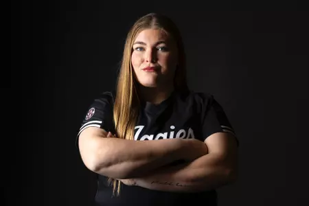 COLLEGE STATION, TX - January 06, 2025 - Mac Barbara during Texas A&M Aggies Softball photo day in College Station, TX. Photo By Evan Pilat/Texas A&M Athletics