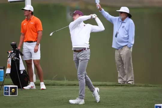Carlsbad, California - May 24, 2024 - Michael Heidelbaugh of the Texas A&M Aggies during the NCAA Championship game at OMNI La Costa Golf Course in Carlsbad, California. Photo By Sydney Stevenson/Texas A&M Athletics