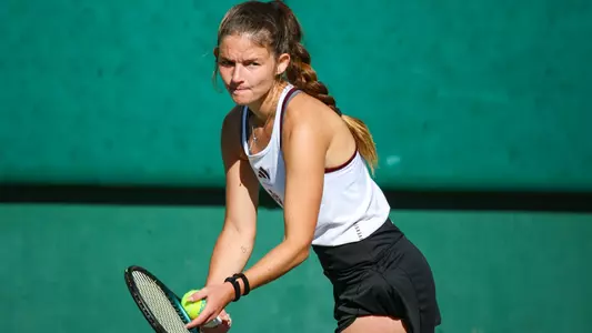 WACO, TX - November 22, 2024 - Nicole Khirin of the Texas A&M Aggies during the NCAA Singles and Doubles Tennis National Championship  at the Hurd Tennis Center in Waco, TX. Photo By Julianne Shivers