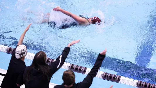 COLLEGE STATION, TX - October 17, 2025 - \sd during the game between the TCU Horned Frogs and the Texas A&M Aggies at Rec Center Natatorium in College Station, TX. Photo By Julianne Shivers/Texas A&M Athletics